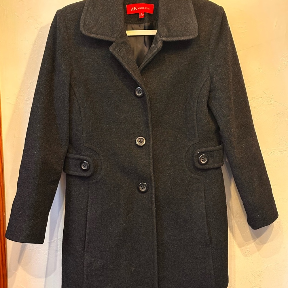 Anne Klein Charcoal Pea Coat